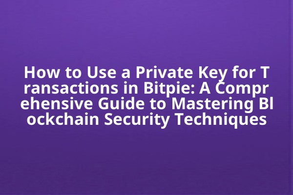 How to Use a Private Key for Transactions in Bitpie: A Comprehensive Guide to Mastering Blockchain Security Techniques
